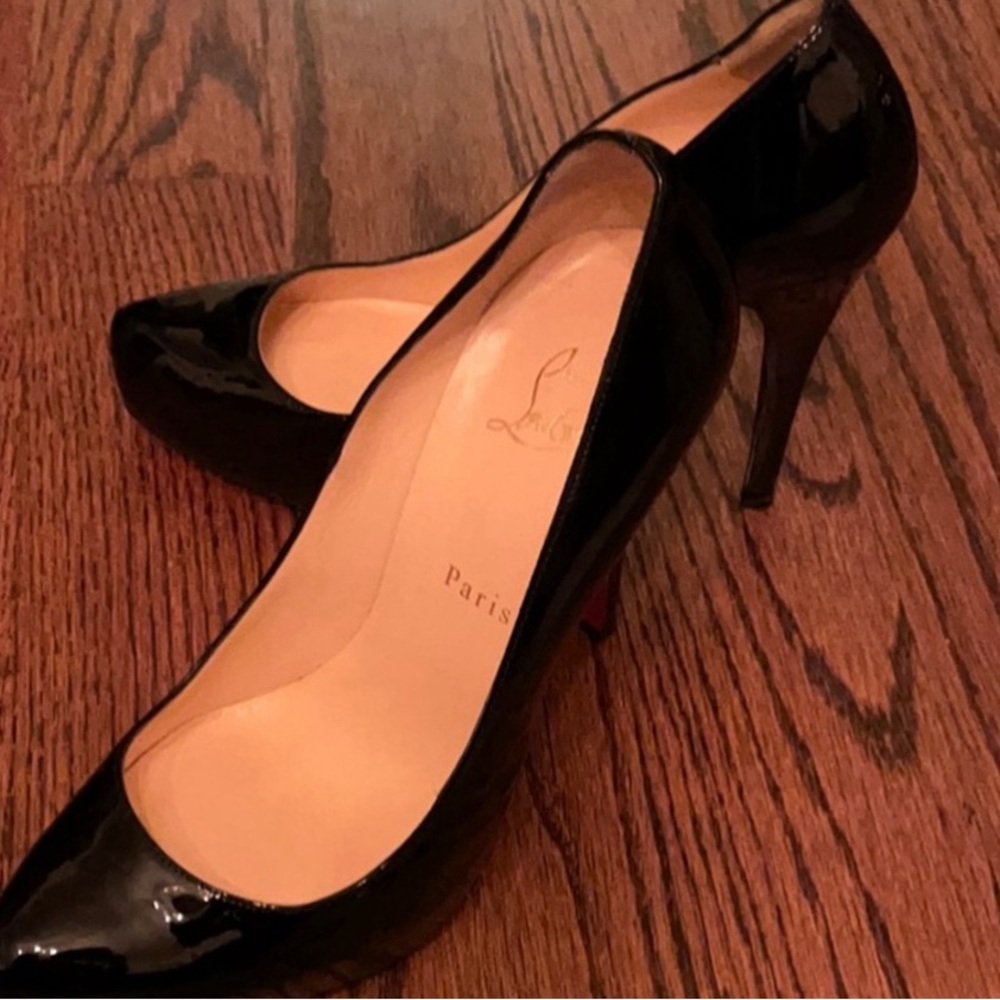 Christian Louboutin Black Patent Leather Pumps